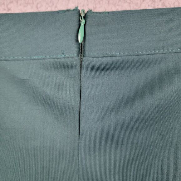 Discovery Clothing Company Skirt Womens M Green Pencil Gold Studs Y2K Art Deco - Picture 10 of 13